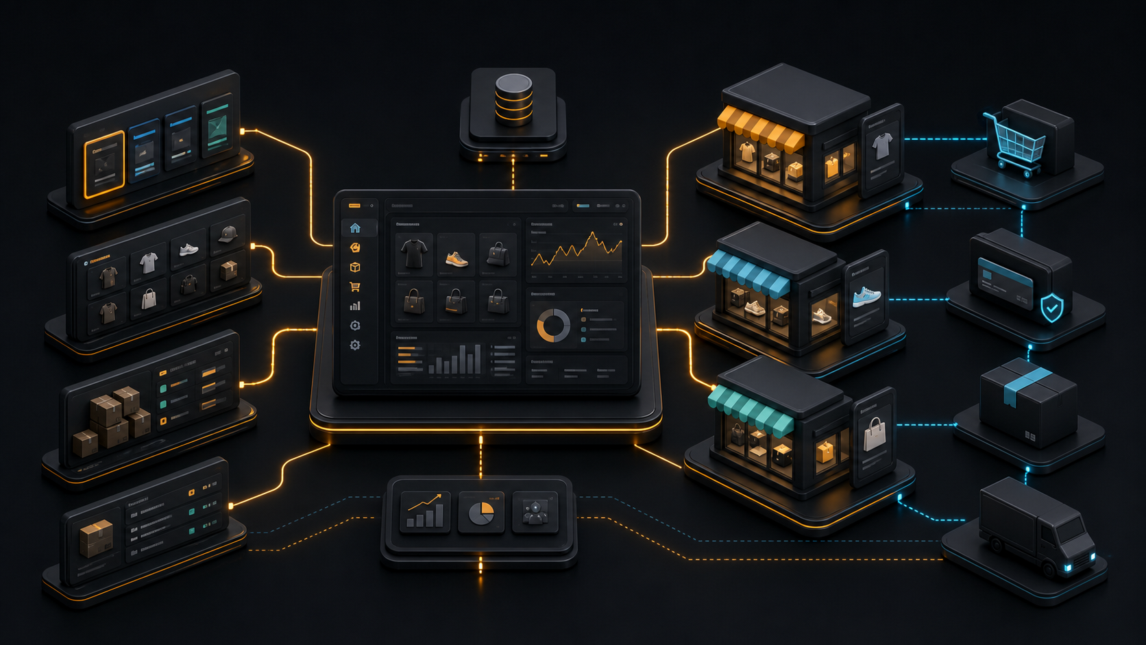 NJecommerce multi-store administration and fulfillment architecture