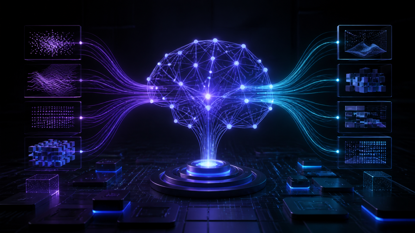 Abstract neural architecture connecting data, models, and software systems